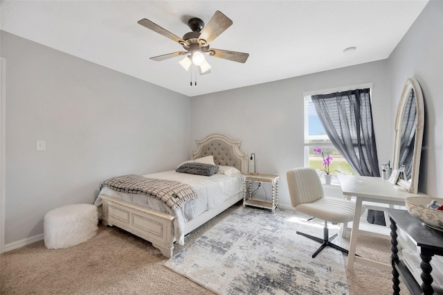 5624 Fisher Glen Loop, Wesley Chapel, FL 33545 - bedroom with carpet, a ceiling fan, and baseboards