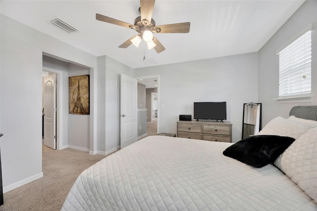 5624 Fisher Glen Loop, Wesley Chapel, FL 33545 - carpeted bedroom featuring baseboards and a ceiling fan