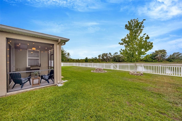 5624 Fisher Glen Loop, Wesley Chapel, FL 33545 - view of yard with a water view and a fire pit