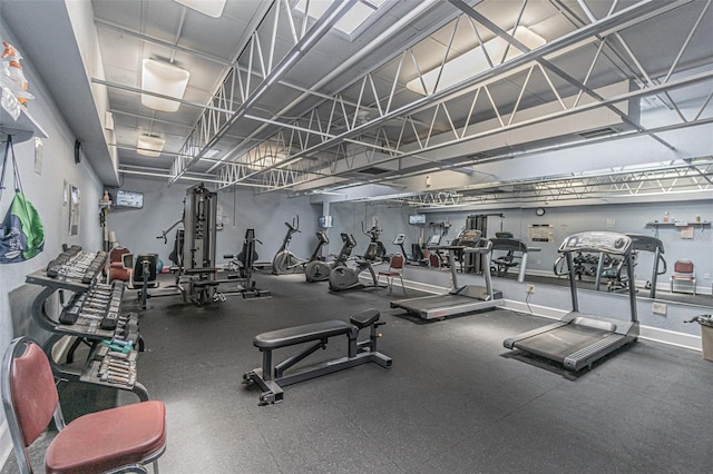 5501 80th St N Unit 206, Saint Petersburg, FL 33709 - gym with baseboards