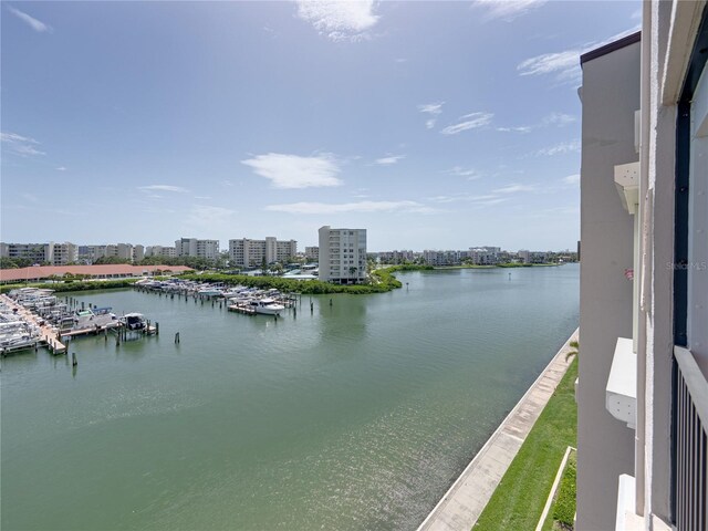 7600 Sun Island Dr S Unit 603, South Pasadena, FL 33707 - water view featuring nearby urban area and numerous boat docks