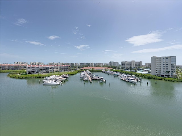 7600 Sun Island Dr S Unit 603, South Pasadena, FL 33707 - water view with a marina