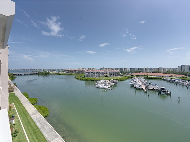 7600 Sun Island Dr S Unit 603, South Pasadena, FL 33707 - water view featuring numerous boat docks