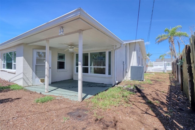 1897 Dolphin Blvd S, Saint Petersburg, FL 33707 - rear view of house with a patio and a ceiling fan