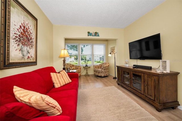 960 Virginia St Unit 202, Dunedin, FL 34698 - living room featuring wood finished floors and a textured ceiling