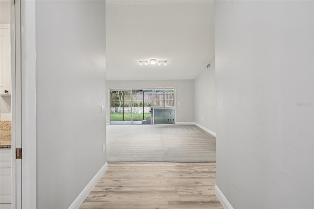 3121 Egret Ter, Safety Harbor, FL 34695 - hall with baseboards and light wood-style flooring