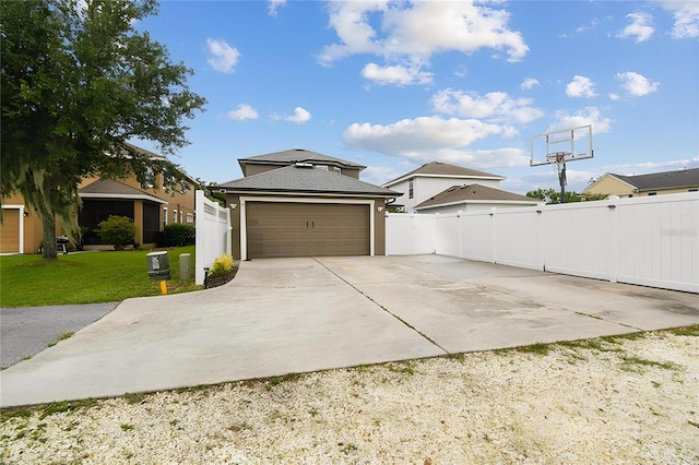 10422 Fenceline Rd, New Port Richey, FL 34655 - exterior space with concrete driveway and roof with shingles