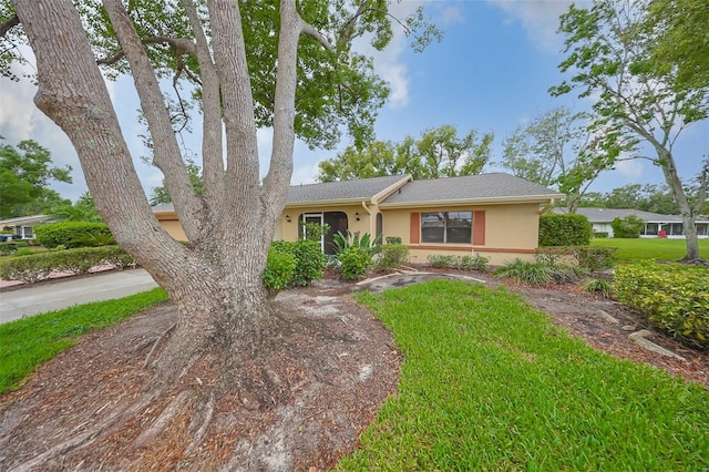 1508 Ingram Dr Unit 20, Sun City Center, FL 33573 - ranch-style home featuring stucco siding and a front yard