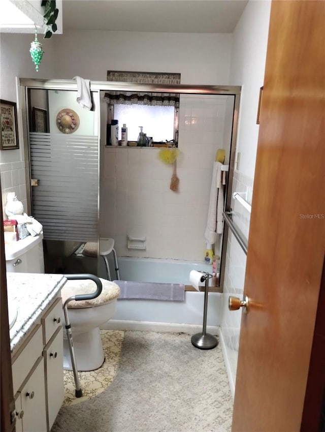 39343/39349 Rusbe, Zephyrhills, FL 33540 - bathroom with vanity, toilet, and shower / bath combination