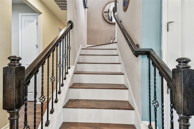 14110 Barrington Stowers Dr, Lithia, FL 33547 - stairs with wood finished floors
