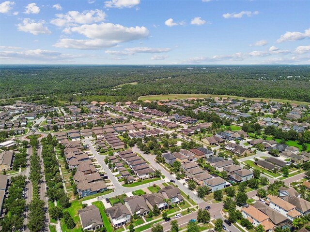 14110 Barrington Stowers Dr, Lithia, FL 33547 - aerial perspective of suburban area with a heavily wooded area