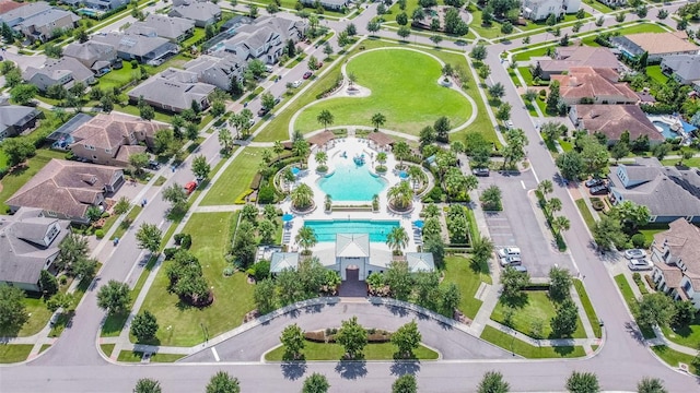 14110 Barrington Stowers Dr, Lithia, FL 33547 - aerial view of property's location featuring a pool and nearby suburban area