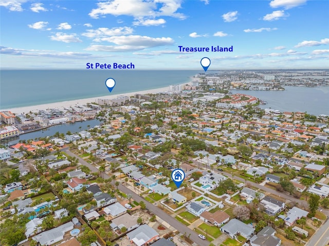 260 42nd Ave, St Pete Beach, FL 33706 - view of property location with a large body of water and nearby suburban area