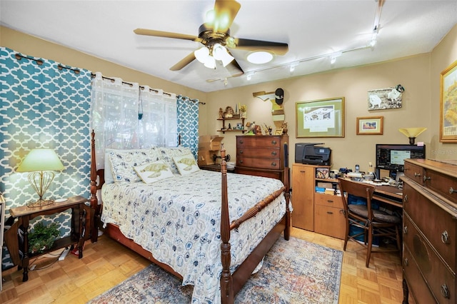 1151 Lancer Ln, Tarpon Springs, FL 34689 - bedroom with track lighting and an office area