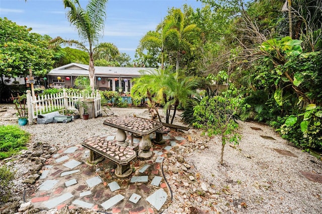1151 Lancer Ln, Tarpon Springs, FL 34689 - view of yard featuring a vegetable garden
