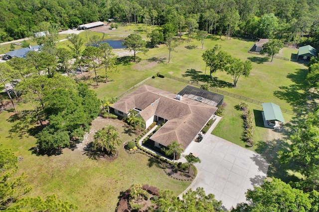 3452 Forelock Rd, Tarpon Springs, FL 34688 - aerial view of a large body of water and a forest