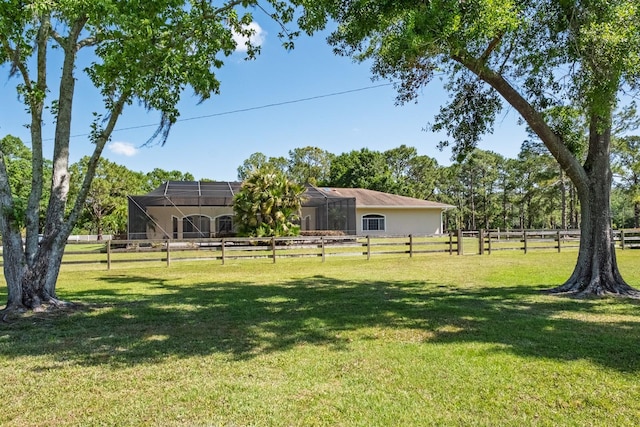 3452 Forelock Rd, Tarpon Springs, FL 34688 - fenced backyard featuring a lanai