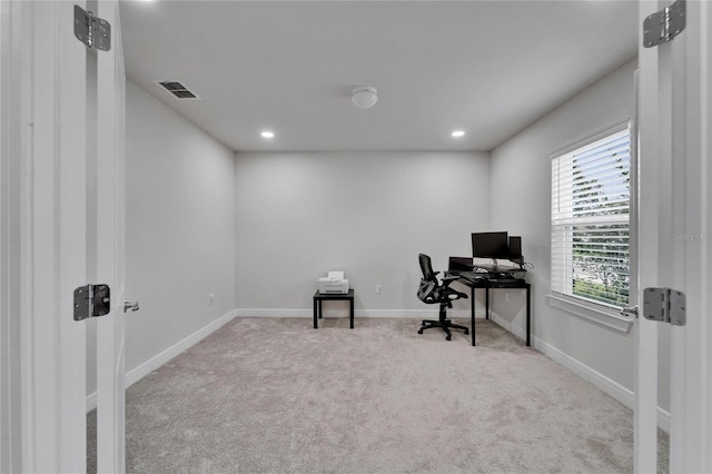 6658 Devlin Ln, Wesley Chapel, FL 33545 - carpeted office featuring baseboards and recessed lighting