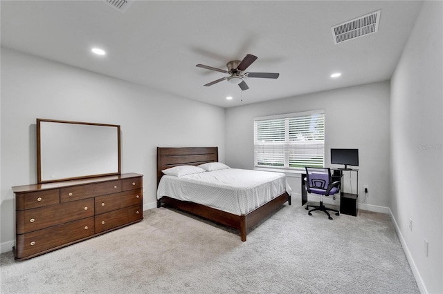 6658 Devlin Ln, Wesley Chapel, FL 33545 - bedroom featuring carpet flooring, recessed lighting, baseboards, and ceiling fan