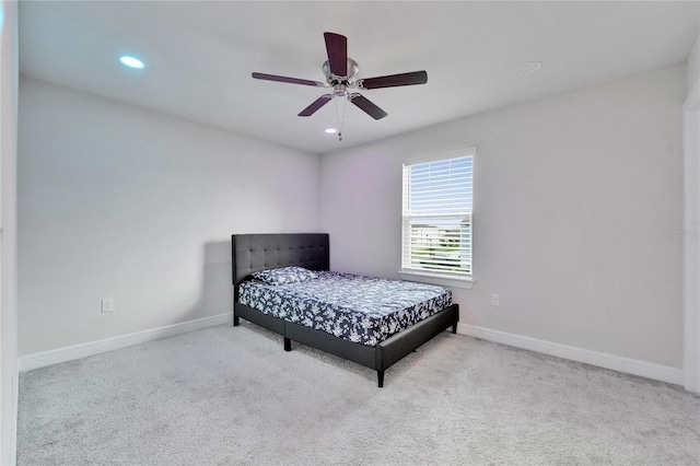 6658 Devlin Ln, Wesley Chapel, FL 33545 - bedroom with carpet flooring, recessed lighting, baseboards, and a ceiling fan