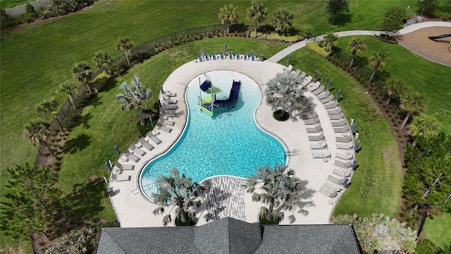 6658 Devlin Ln, Wesley Chapel, FL 33545 - bird's eye view of a pool area