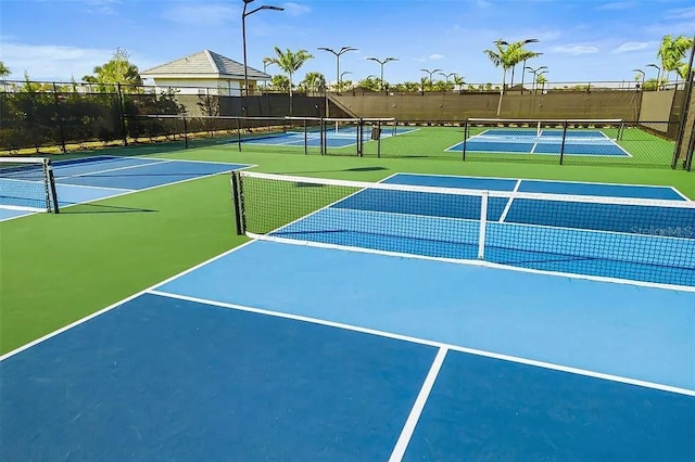 16126 San Donato Pl, Bradenton, FL 34211 - view of tennis court featuring community basketball court