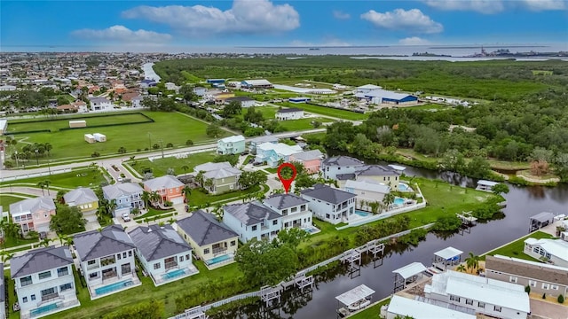 6528 Simone Shores Cir, Apollo Beach, FL 33572 - aerial view of residential area featuring a nearby body of water