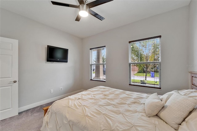 6127 Colmar Pl, Apollo Beach, FL 33572 - carpeted bedroom with baseboards and a ceiling fan