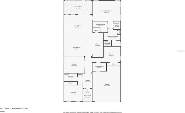 6127 Colmar Pl, Apollo Beach, FL 33572 - home floor plan