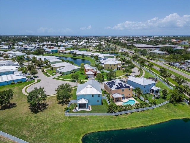 449 Bahama Grande Blvd, Apollo Beach, FL 33572 - aerial view of residential area with a nearby body of water and a pool area