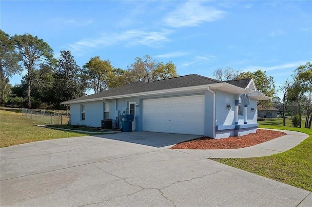 13377 Elise Ln, Spring Hill, FL 34609 - ranch-style house with an attached garage, concrete driveway, and stucco siding