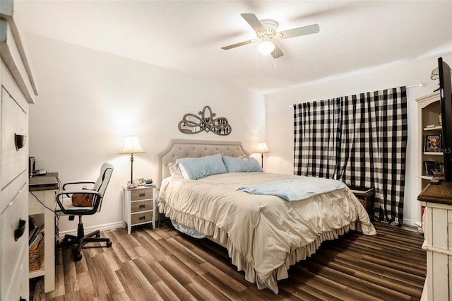 7639 Broad Pointe Dr, Zephyrhills, FL 33540 - bedroom featuring wood finished floors and a ceiling fan