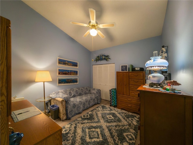 39650 US Highway 19 N, Tarpon Springs, FL 34689 - office with a ceiling fan and vaulted ceiling