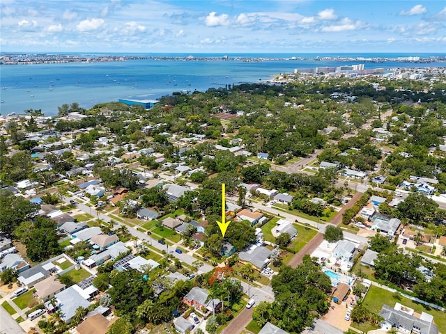 2709 Upton St S, Gulfport, FL 33711 - aerial overview of property's location with a large body of water