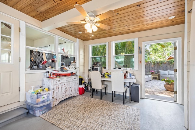 2709 Upton St S, Gulfport, FL 33711 - sunroom / solarium featuring wooden ceiling