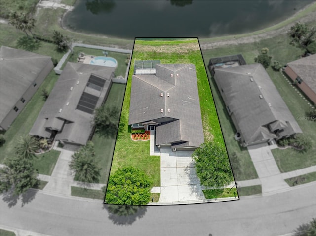 6957 Boulder Run Loop, Wesley Chapel, FL 33545 - aerial overview of property's location with property boundaries highlighted