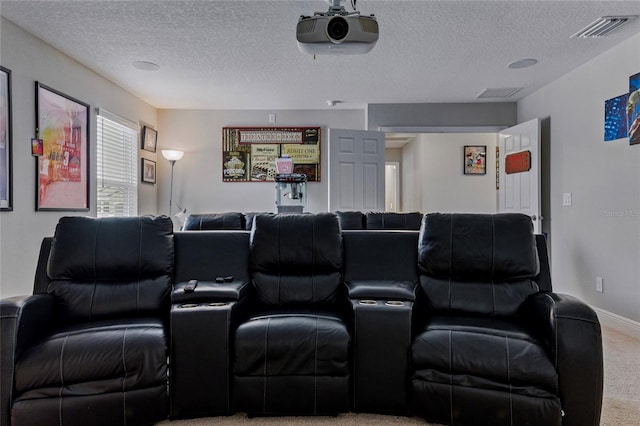 18696 Malinche Loop, Spring Hill, FL 34610 - carpeted cinema with a textured ceiling and baseboards
