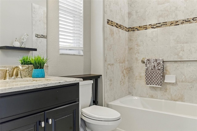 18696 Malinche Loop, Spring Hill, FL 34610 - full bathroom with toilet, vanity, and shower / tub combination