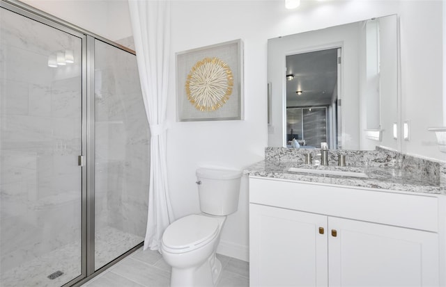 1576 Valier Pt, Zephyrhills, FL 33541 - full bath featuring a shower stall, vanity, and tile patterned floors