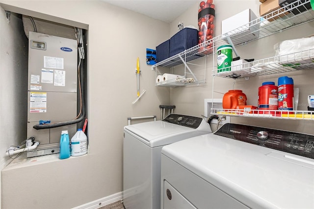 1368 Axel Cir, Winter Haven, FL 33880 - laundry room with separate washer and dryer and heating unit