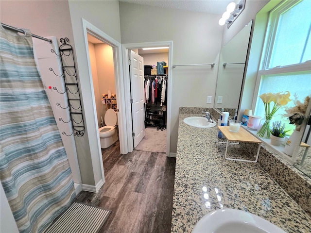 1368 Axel Cir, Winter Haven, FL 33880 - full bathroom with wood finished floors, vanity, and a walk in closet