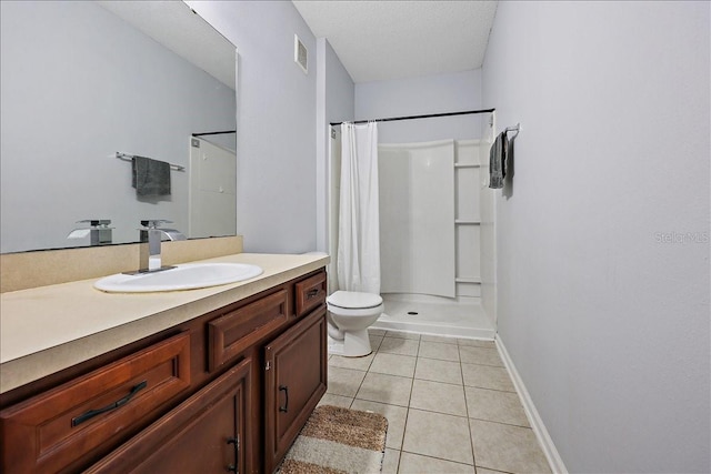 4998 Key Lime Dr Unit 103, Jacksonville, FL 32256 - bathroom with vanity, toilet, tile patterned flooring, a shower with curtain, and baseboards