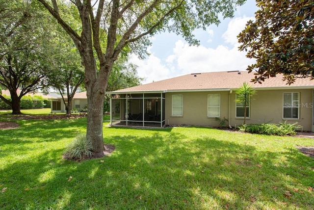 4228 Silver Star Dr, Spring Hill, FL 34609 - view of green lawn featuring a sunroom
