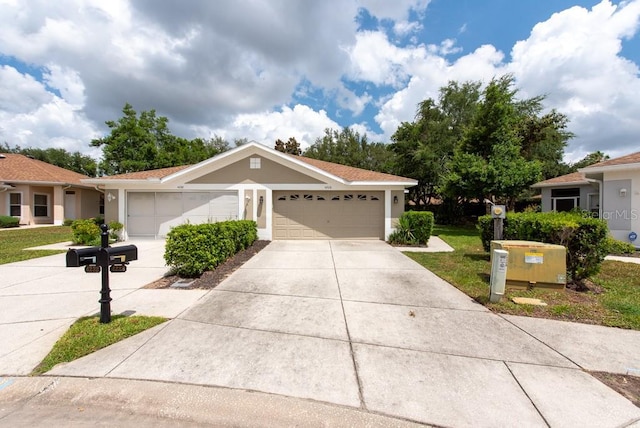 4228 Silver Star Dr, Spring Hill, FL 34609 - ranch-style home featuring driveway, stucco siding, an attached garage, and a front lawn