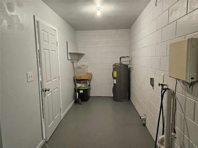 505 Innergary Pl, Valrico, FL 33594 - basement featuring electric water heater and a textured ceiling