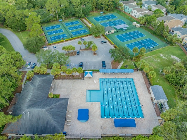 9806 Bennington Dr, Tampa, FL 33626 - aerial view of a pool