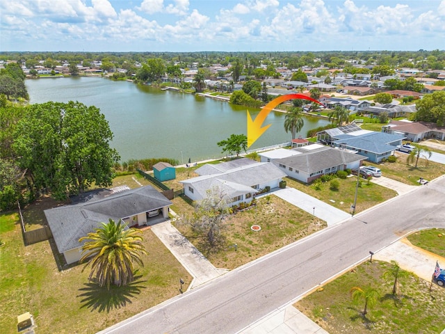 8014 Lotus Dr, Port Richey, FL 34668 - aerial perspective of suburban area with a nearby body of water