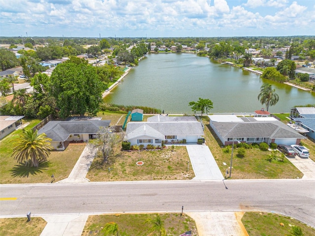 8014 Lotus Dr, Port Richey, FL 34668 - aerial perspective of suburban area featuring a nearby body of water