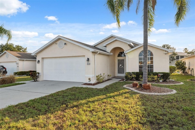 4411 Whitton Way, New Port Richey, FL 34653 - single story home featuring stucco siding, a garage, concrete driveway, and a front lawn