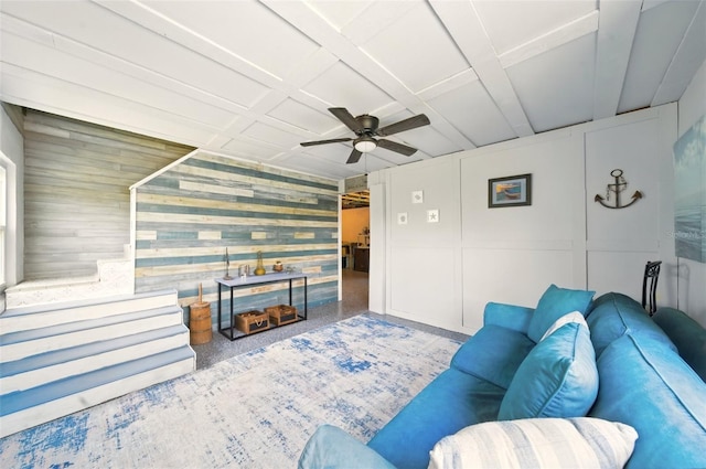 3312 Holly Springs Dr, Hernando Beach, FL 34607 - living room with ceiling fan